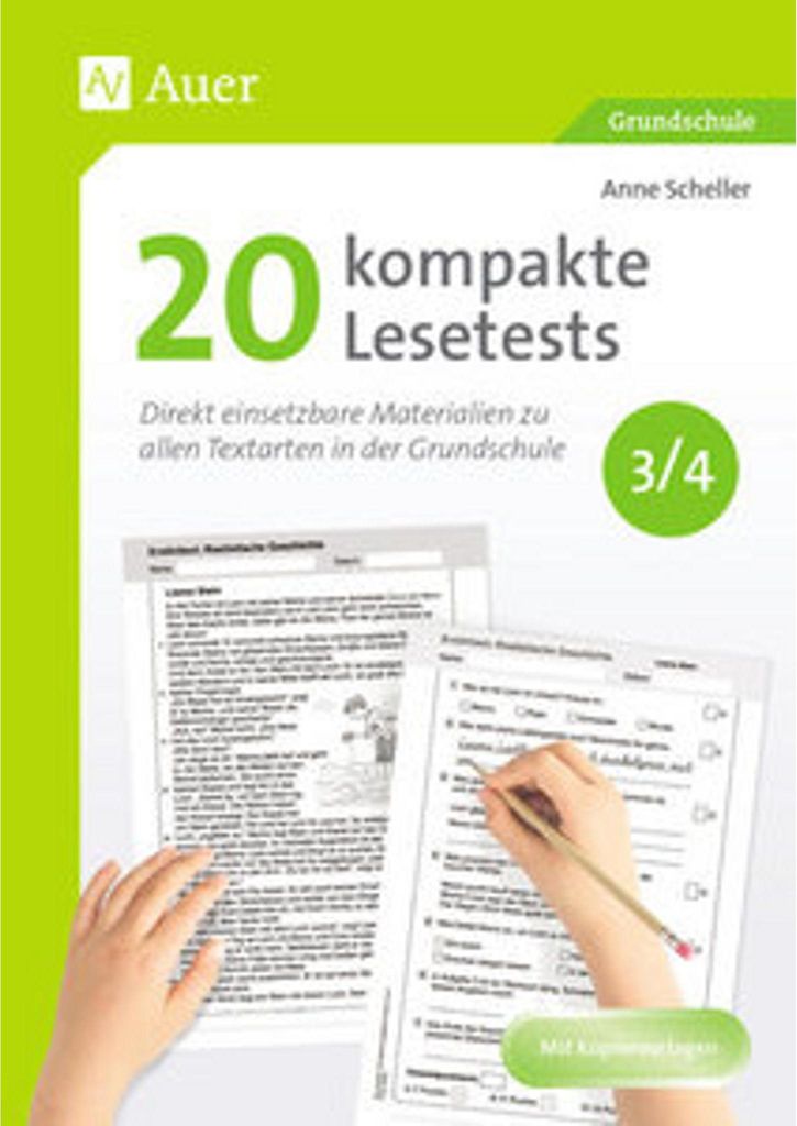 20 kompakte Lesetests für Klasse 3/4 Produktbild 