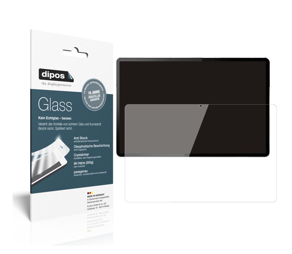 2x Schutzfolie für Lenovo Tab P11 Pro - Anti-Shock 9H Folie dipos Glass Kunststoffglas