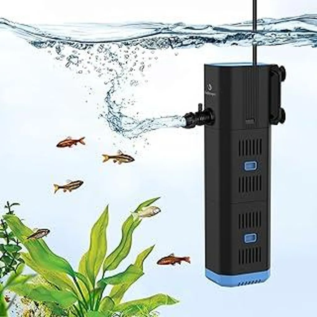 Filtro Acquario fishkeeper 4 in 1: Ossigenatore e Pompa 1000 L/H