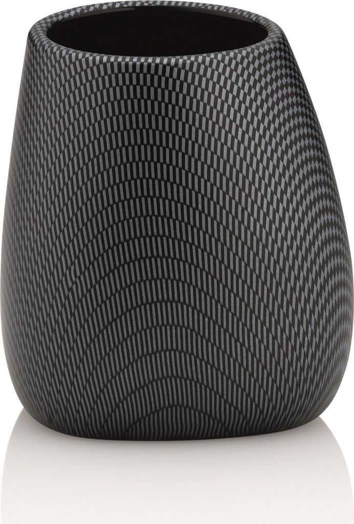 KELA Keramik Zahnbürstenbecher Moiree Zahnputzbecher Becher 20201