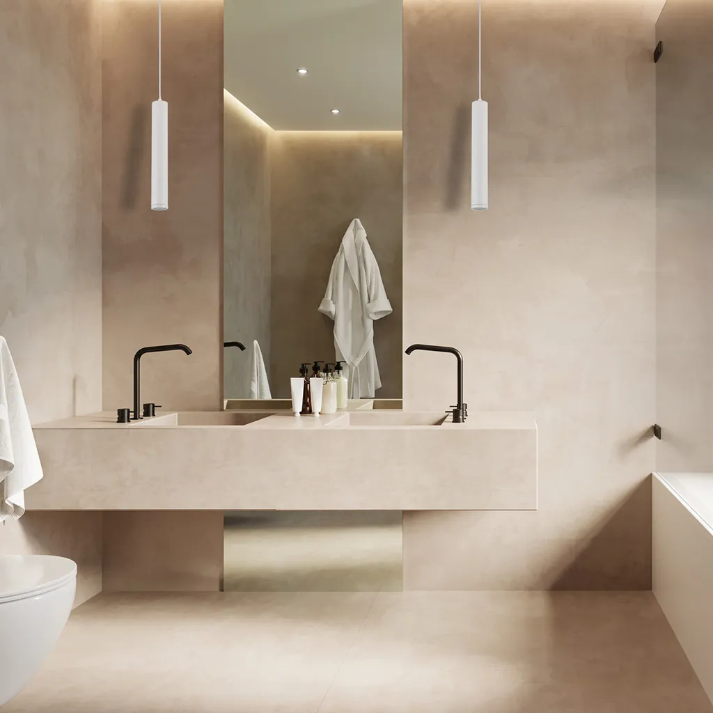 Lampada Sospensione Bagno Porter Bianco Milagro GU10 - Design Moderno