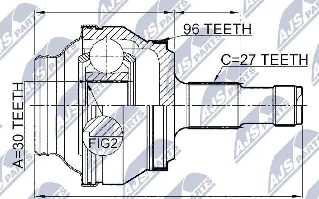 Stopper fuite arbre transmission Mercedes 1643300801 avec kit joints NTY