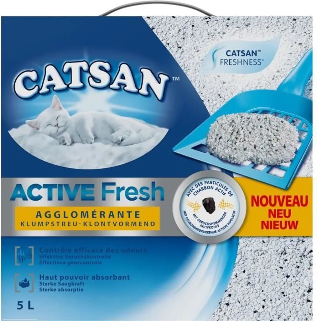 Litière Minérale Agglomérante Catsan Active Fresh 5L Hygiène Totale