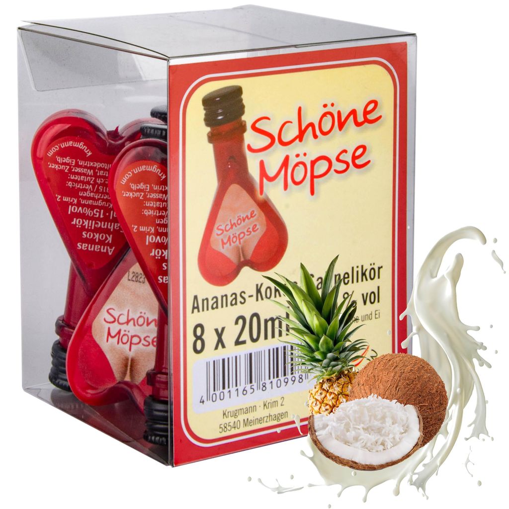 KRUGMANN SCHÖNE MÖPSE Ananas-Kokos-Sahnelikör 15 % vol. – 8 Produktbild 