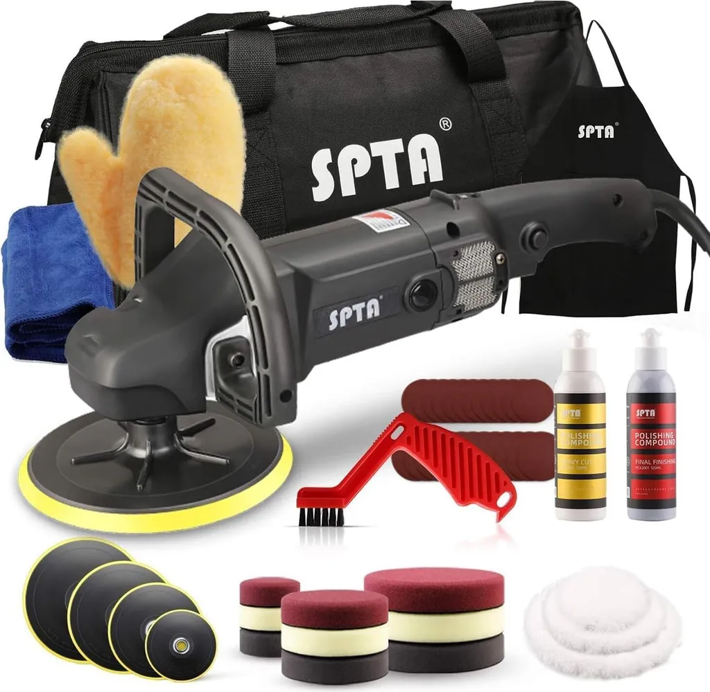 Polisseuse Puissante 1200W à Vitesse Variable avec Set d'Accessoires - 7