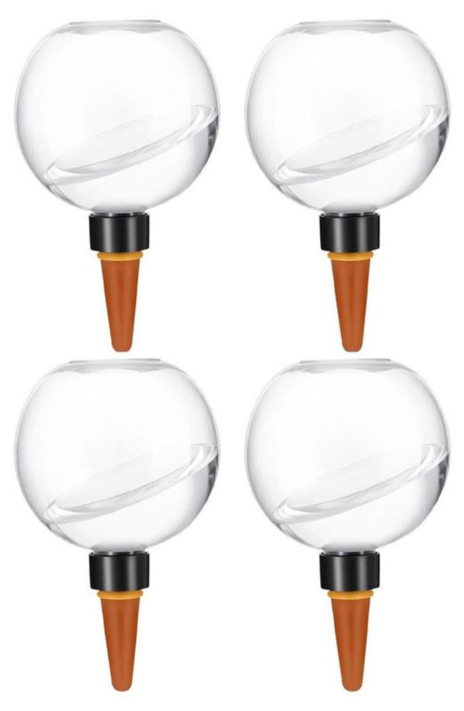 4er-Set Bewässerungskugeln (500 ml) aus Keramik und PP – Produktbild 