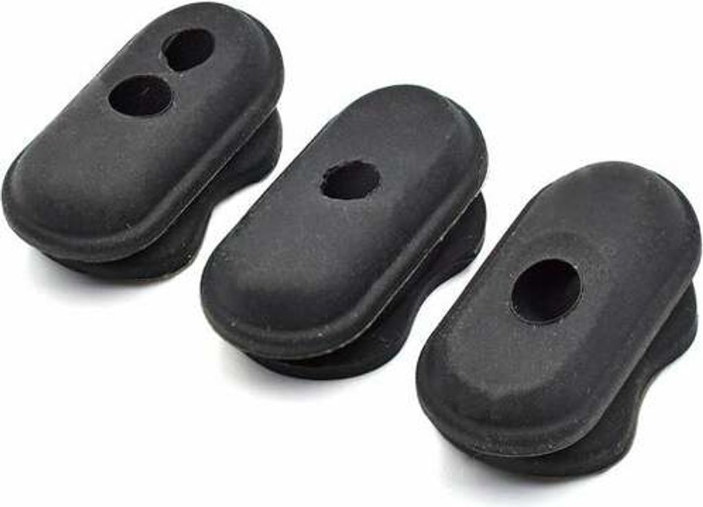Gummiverschlüsse für Kabel - 3 Stück für Ninebot MAX G30 / Motus Scooty 10 / Frugal Power – Farbe Schwarz