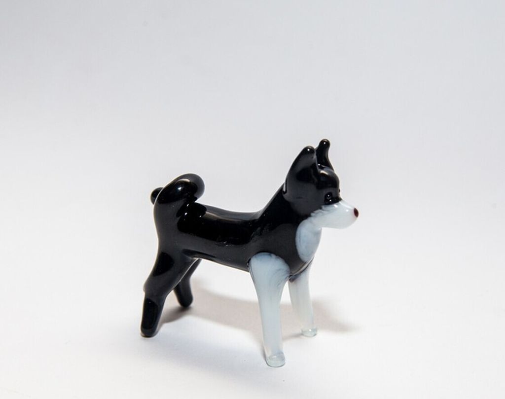 Hund Husky Mini Plus 4-5cm, aus Kristallglas