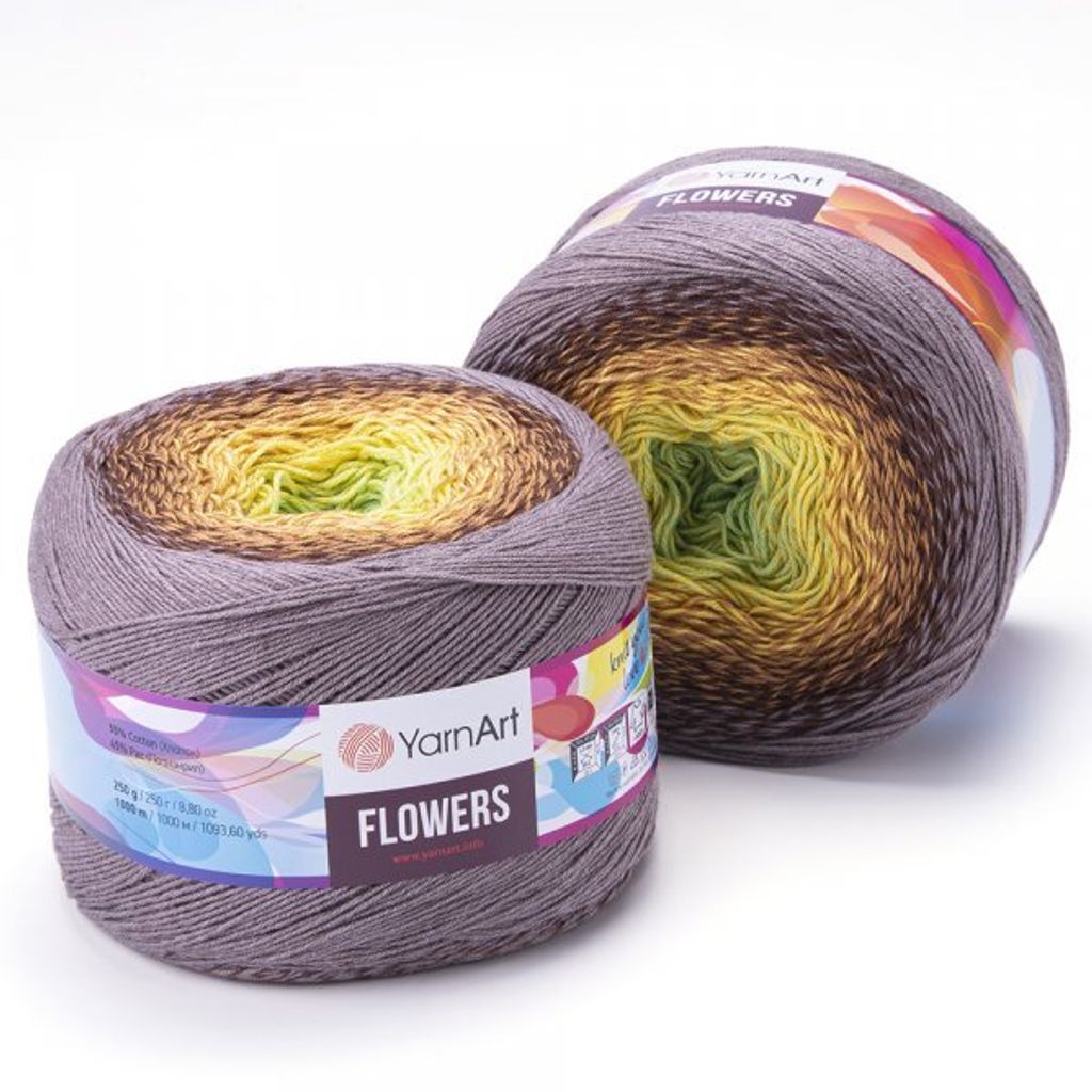 YarnArt Flowers 317 Farbverlaufsgarn – 1000 m, 250 g, 55% Produktbild 