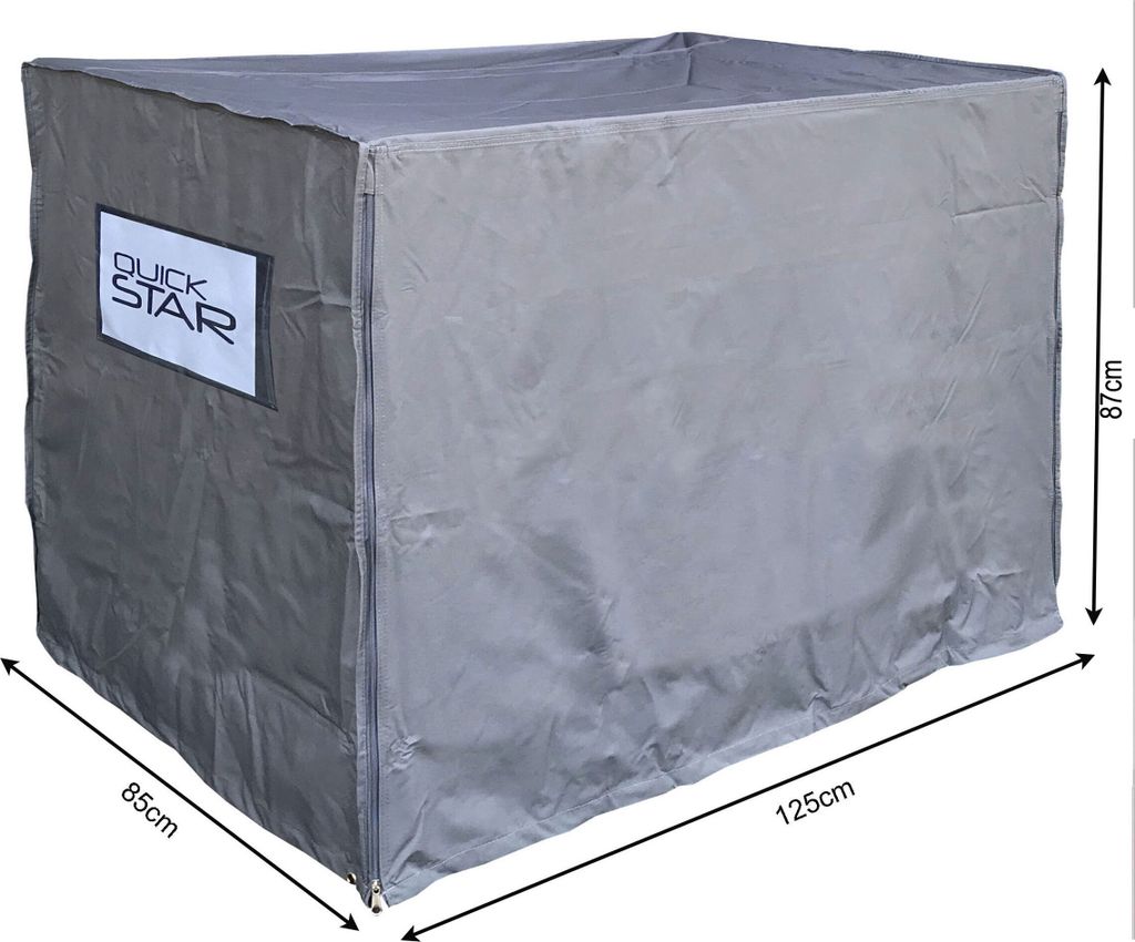 Gitterbox Abdeckung 125x85x87cm Grau Schutzhülle Abdeckplane mit Versandtasche
