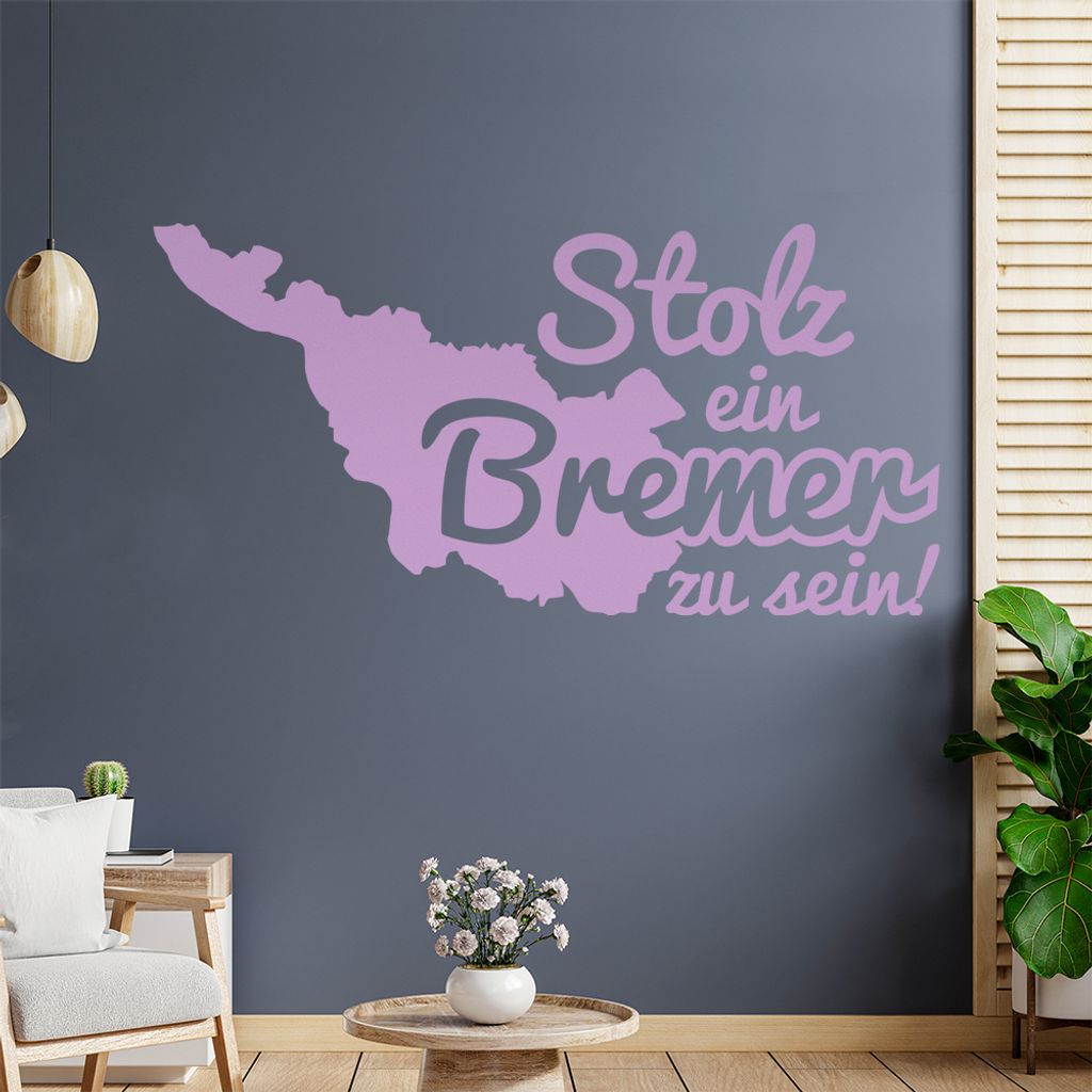 Bremen Bremer Stolz Wandtattoo Wandaufkleber Wall Sticker - Dekoration, Küche, Wohnzimmer, Schlafzimmer, Badezimmer