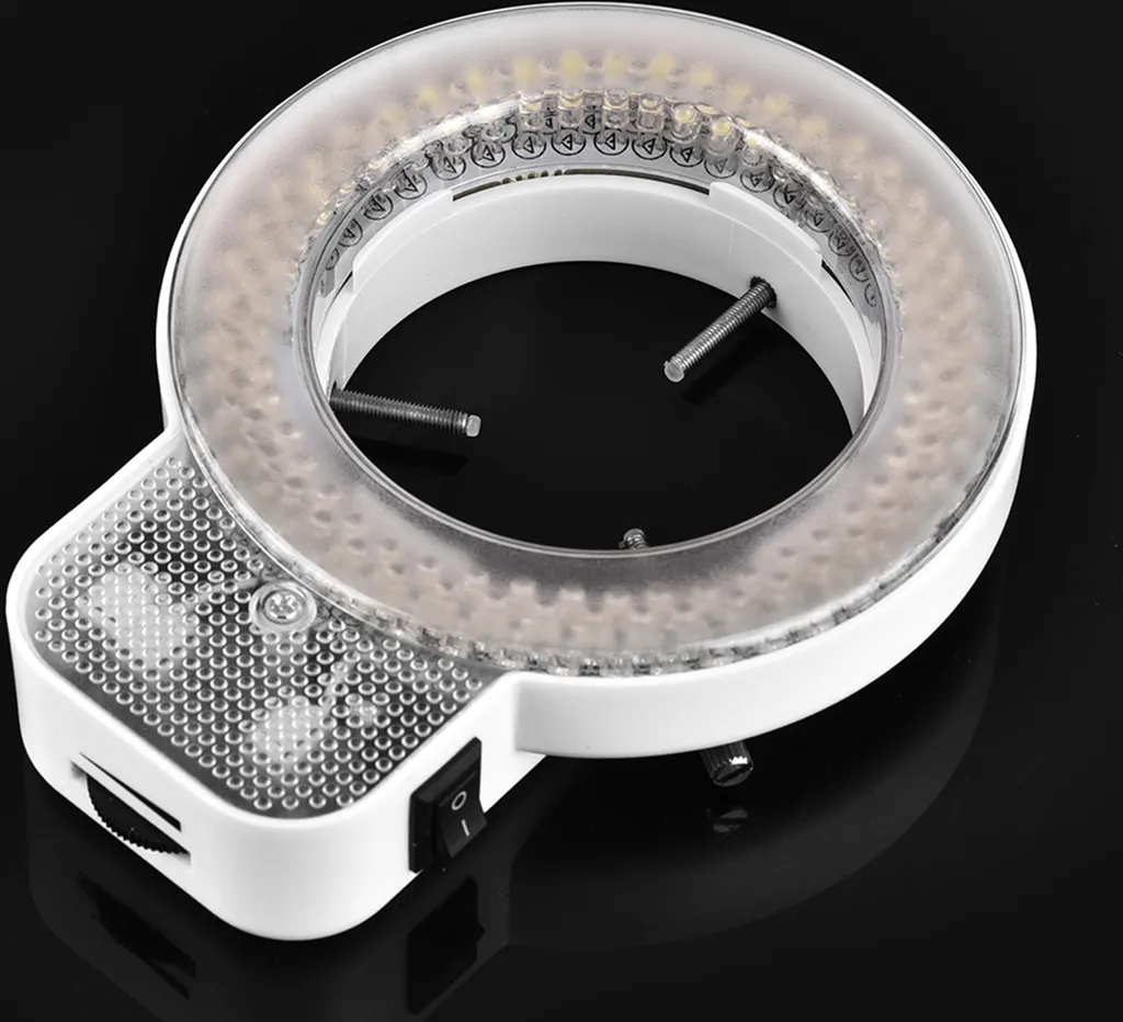 Lampe annulaire à 144 LED réglable pour caméra de microscope binoculaire - 5