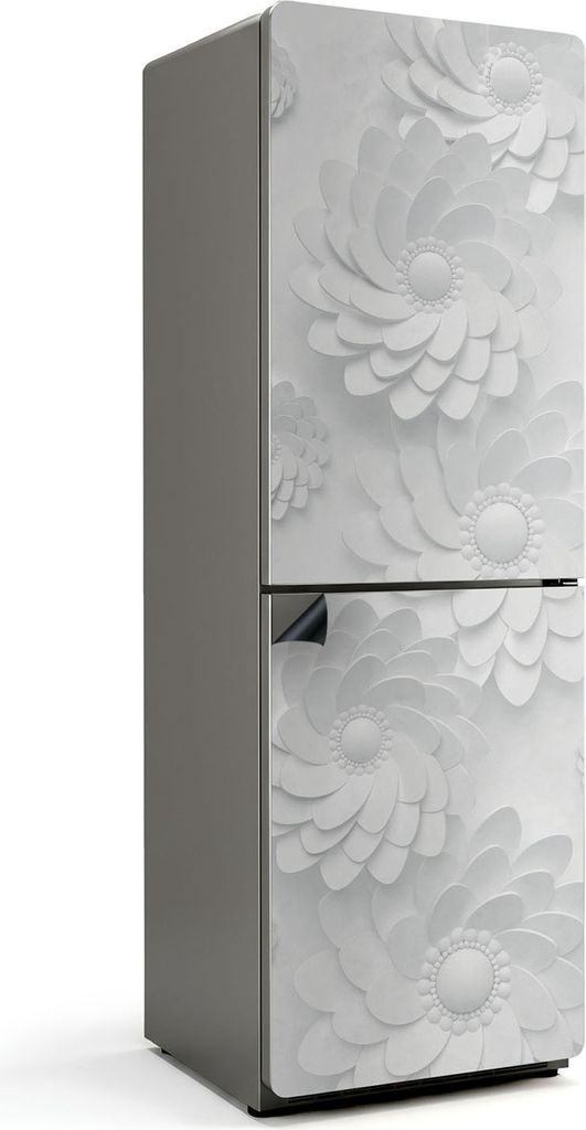 3D-Blumenmuster – Magnetische Kühlschrank Abdeckung – Dekorfolie magnetisch Küche – Kühlschrank Magnet Deko – selbstklebende Magnettafel...