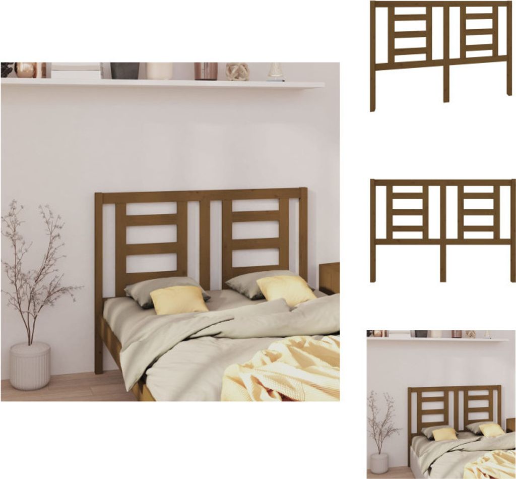 vidaXL Kopfteil Honigbraun 141x4x100 cm Massivholz Kiefer - Kopf- & Fußenden