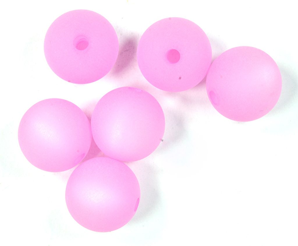 Polaris Perle rund pink matt 10 mm Lochgröße 1,5 mm