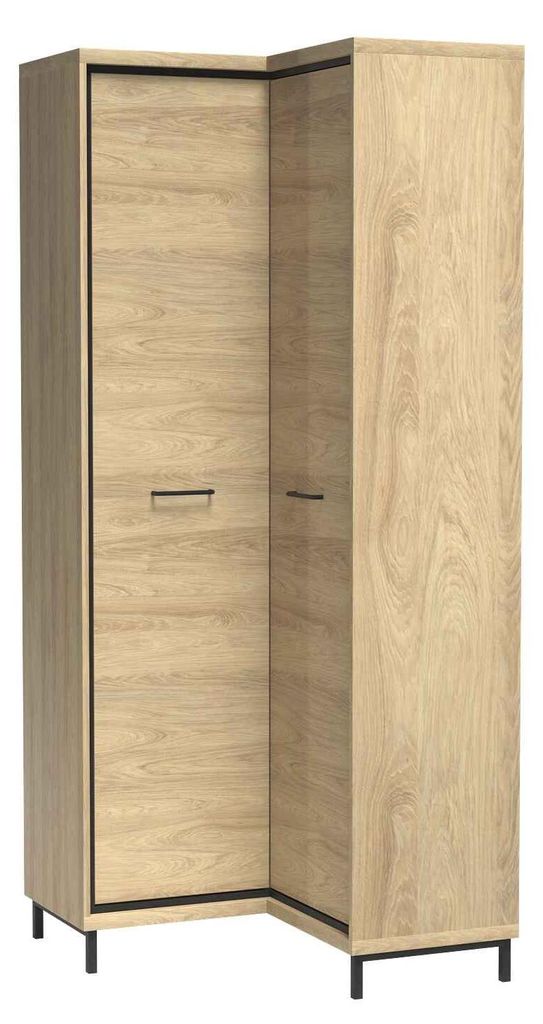 Masseno Drehtürenschrank SYNDRA 102,5/197/58 cm 2-türig Eichefarben