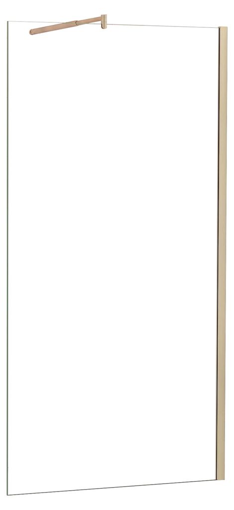 Duschspa Walk-In Dusche 120x200cm Gold gebürstet Duschwand Produktbild 