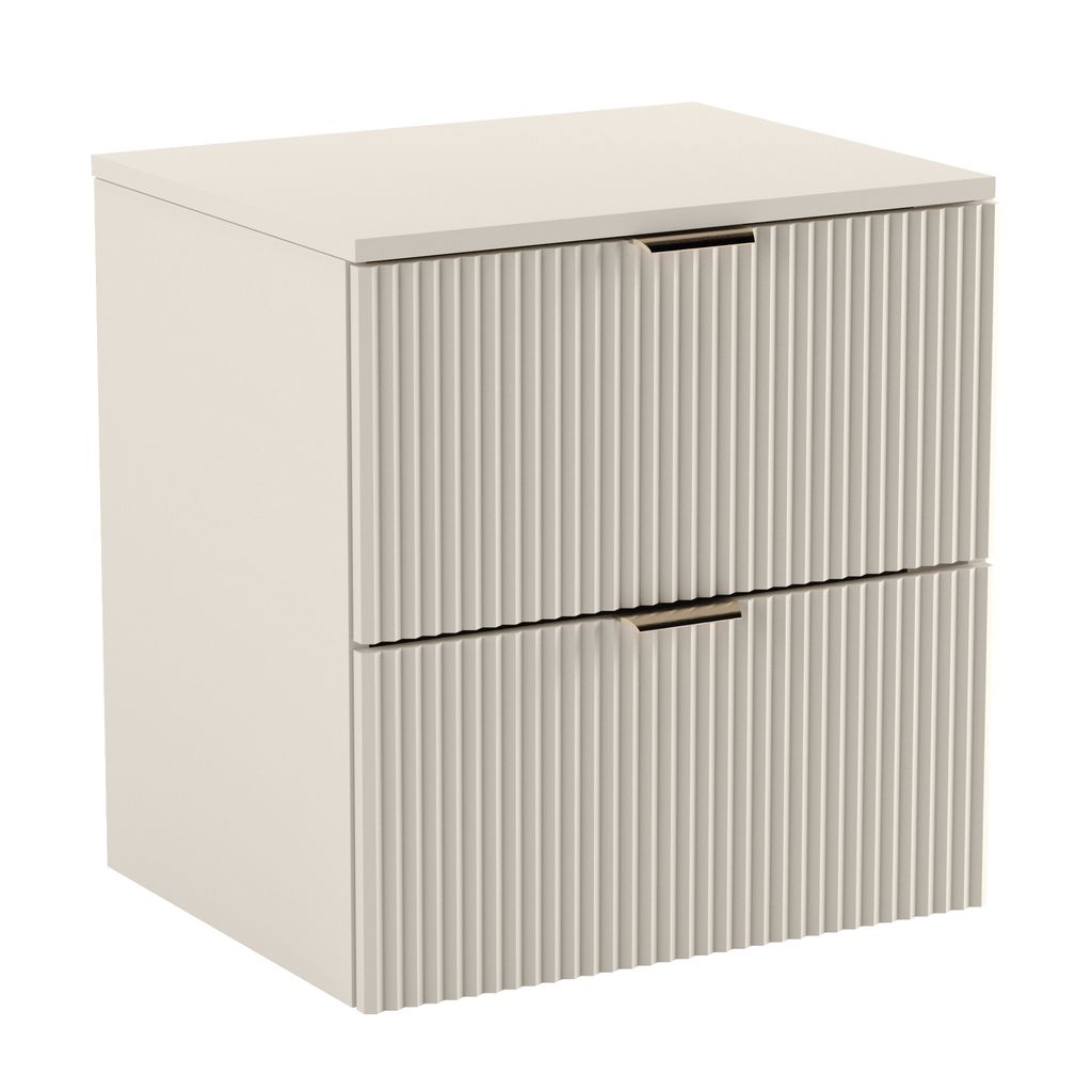 A standalone image of a two-drawer cabinet.