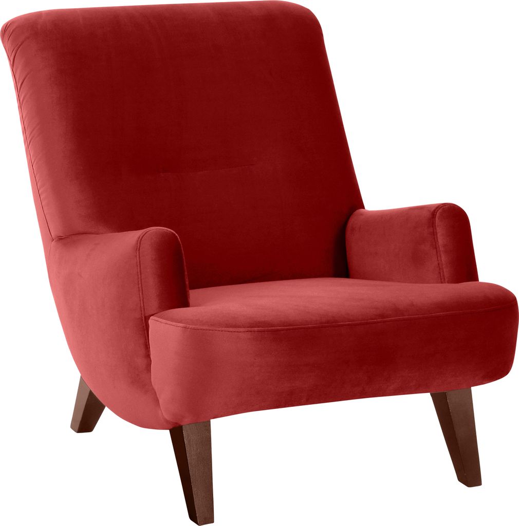 Max Winzer Sessel Brandford - Samtvelours ziegel - Maße: 71 x 101 x 80 cm