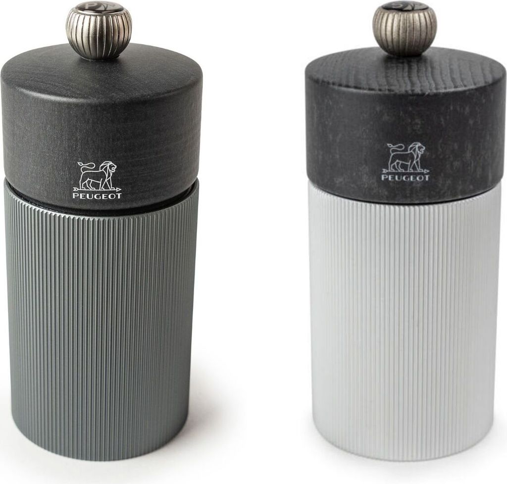 PEUGEOT Mühlenset 12cm Carbon Alu Pfeffermühle Salzmühle Produktbild 