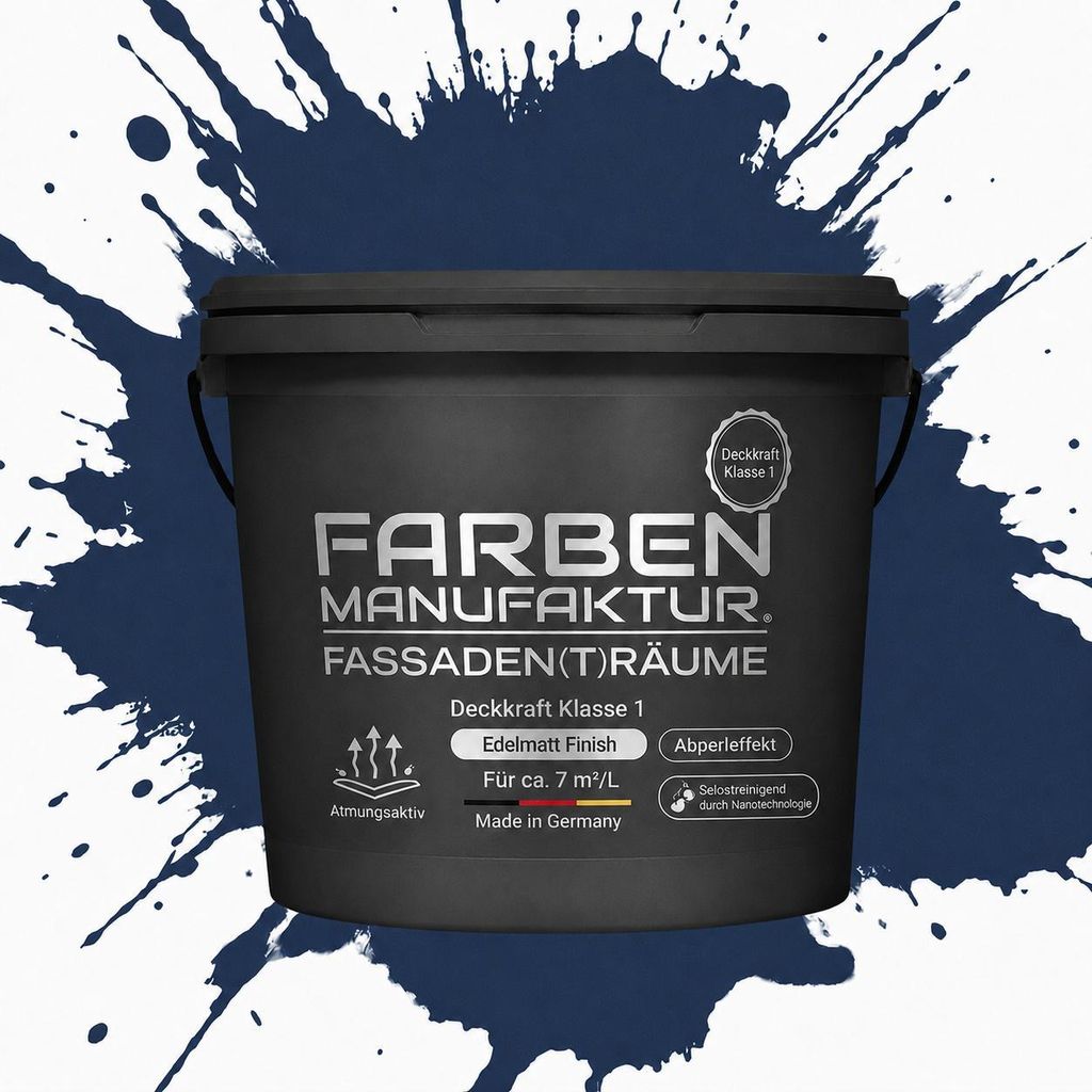 Farben Manufaktur Silikonharz-Fassadenfarbe – Saphirblau Produktbild 