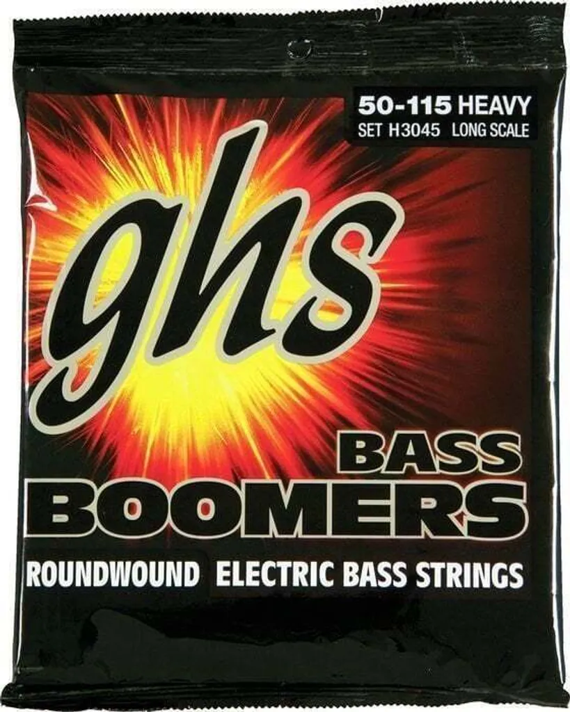 Cordes Basse GHS 3045H Inox Flatwound Tirant Heavy pour un Gros Son