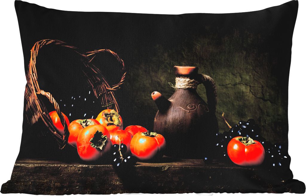 MuchoWow Outdoor Kissen - Rustikal - Obst - Korb - Stilleben - 50x30 cm - Wetterfest - Lounge Kissen - Sofa kissen - Wohnzimmer Dekoration