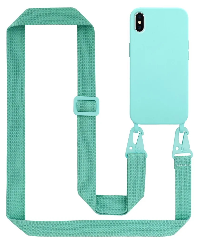 Custodia iPhone X/XS Turchese per Viaggi - Tracolla Cadorabo