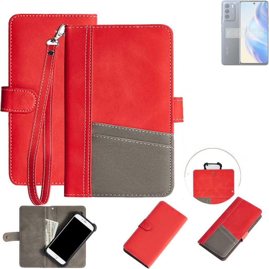 K-S-Trade Handy Schutzhülle für Infinix Zero 5G 2023 (X6815C) Hülle Portemonnee Brieftasche Klapphülle Kartenfächer Flip Wallet Case Etui