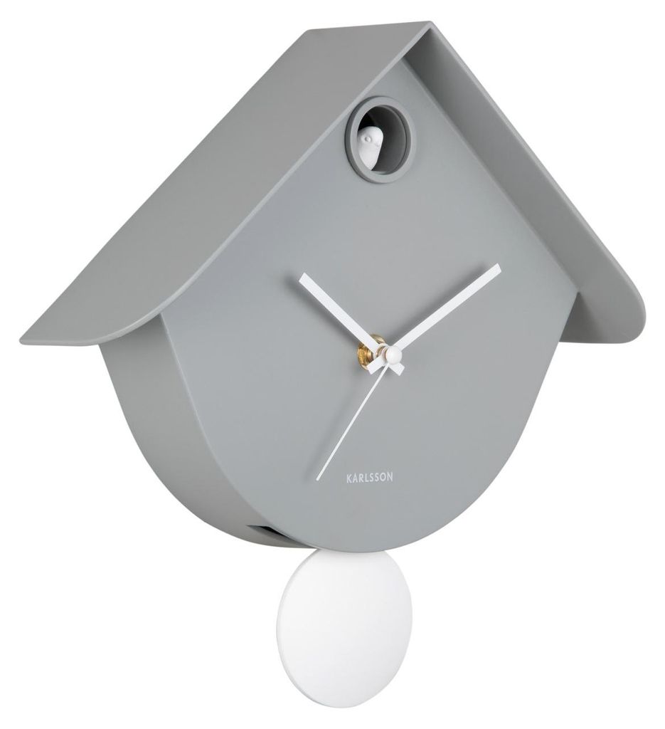 Karlsson - Wanduhr Cool Retro - Mausgrau - 7.5x25.5x25.8cm