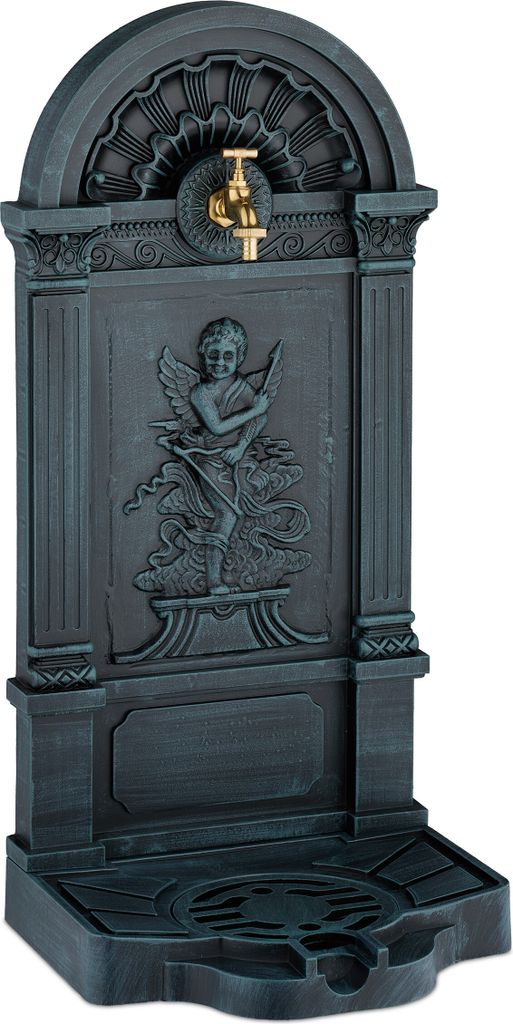 Fontaine sur pied Relaxdays, style antique, motif ange, Image du produit 