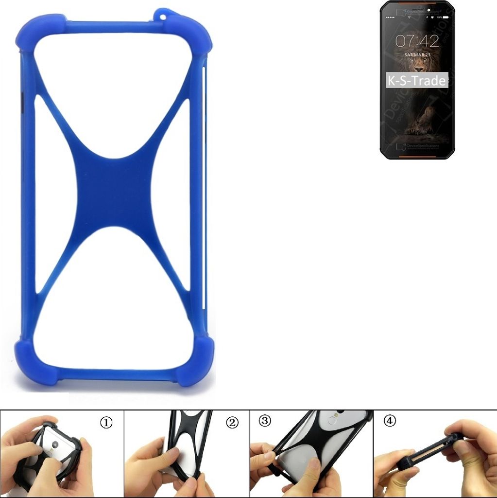 K-S-Trade Handy Hülle kompatibel mit Leagoo XRover C Silikon Schutzhülle Cover Case Bumper Silikoncase TPU Softcase Schutz Hülle Smartphone
