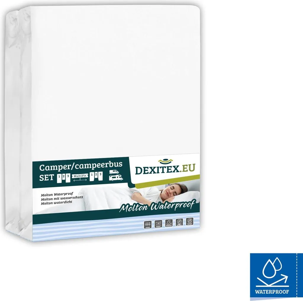 Protection de lit central imperméable, pack 3 draps-housses molleton - 4
