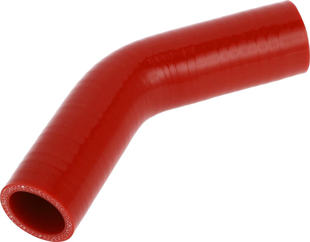 1 Stk. 30mm/1,18" ID 90mm/3,54" Länge 45 Grad Roter Autosilikonschlauch Kühlmittelschlauch Universal.