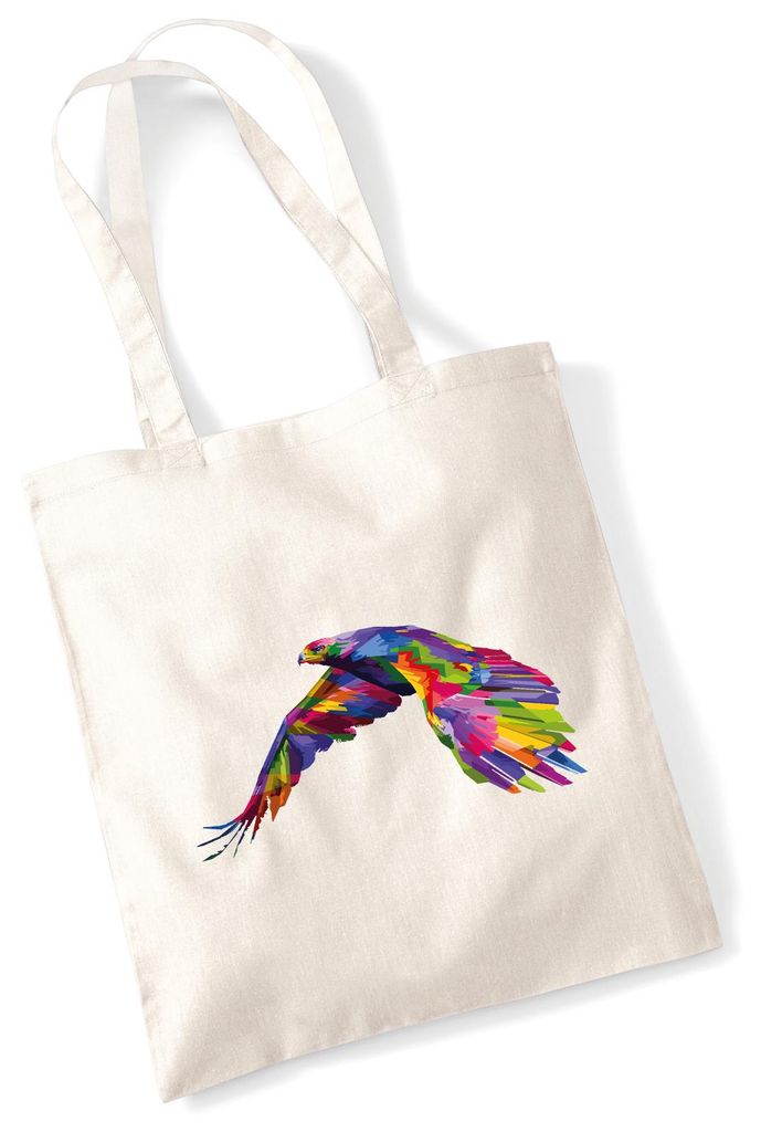 Huuraa Jutebeutel Adler Colorful 10 Liter Natural Baumwolle Tasche Geschenkidee