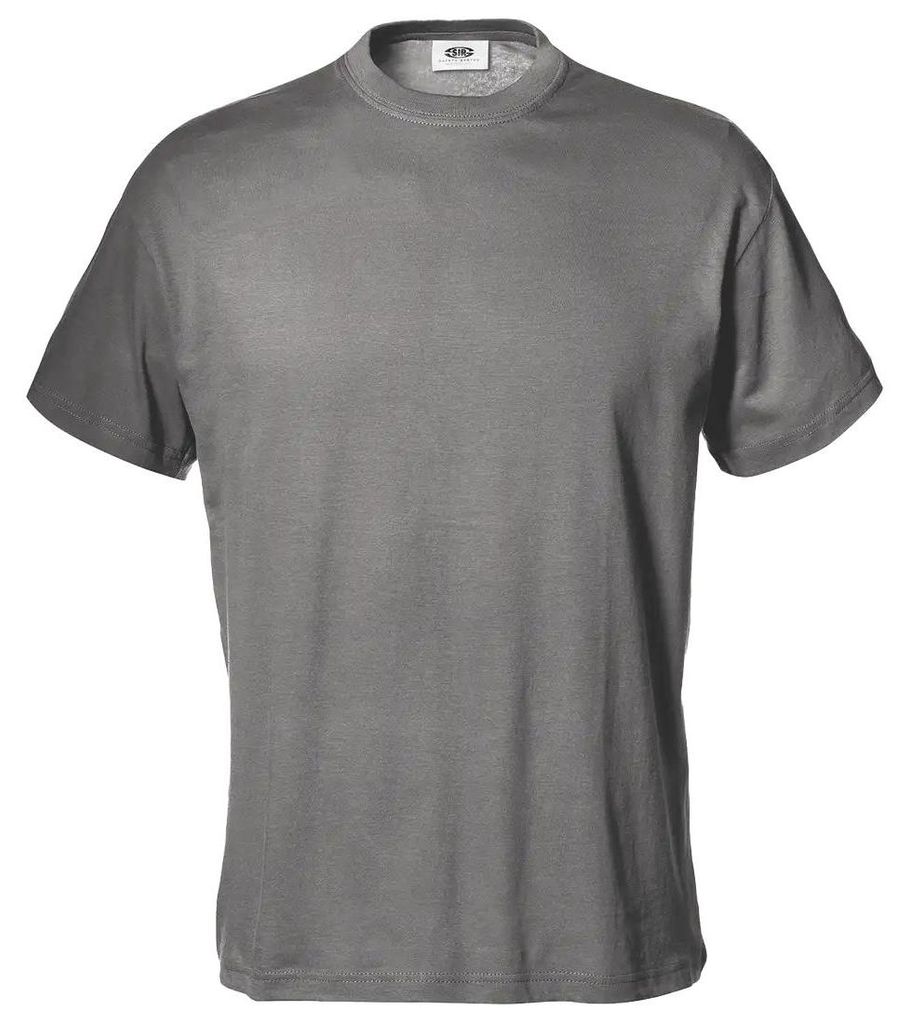 Sir Safety Samba Herren Arbeits-T-Shirt Kurzarm 100% Baumwolle 12 Stück, S, Schiefergrau