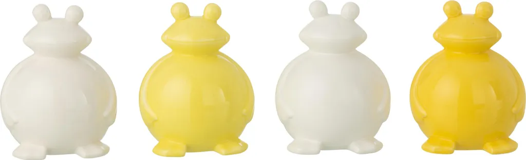 Grenouilles J-Line porcelaine lot de 4 : finis les bibelots ternes et fragiles