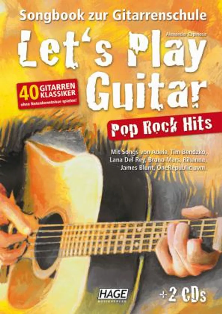 Partition de Guitare Pop Rock Hits : Méthode Complète avec 2 CD Audio