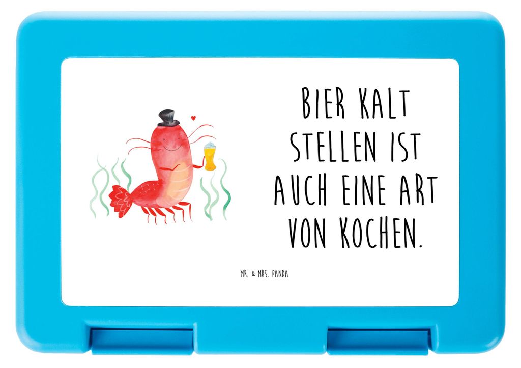Mr. & Mrs. Panda Bento Box Hummer Weizen - Weiß - Geschenk, Garnelen, Kneipe, Bier, Kochen, Lunchbox, Wirtschaft, Meer, Frischhaltedose, Bentobox,...