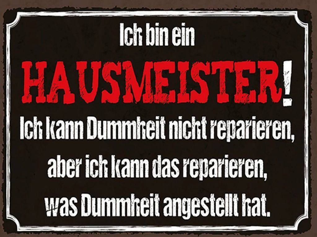 vianmo Holzschild 30x40 cm bin Hausmeister kann reparieren Beruf Arbeit