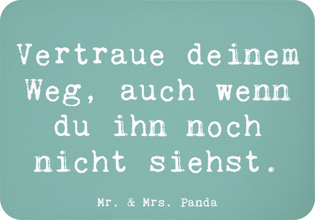 Mr. & Mrs. Panda Kühlschrankmagnet Spruch Zukunftsplanung Ungewissheit akzeptieren - Meeresbrise - Geschenk, whiteboardmagnet, Lebensfreude, wandm...