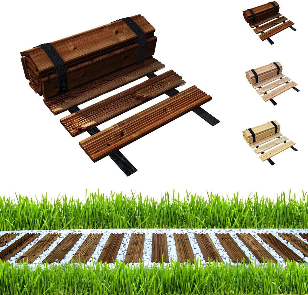 be4nature drewniana ścieżka ogrodowa 30x600 cm Brązowy – Zdjęcie produktu 