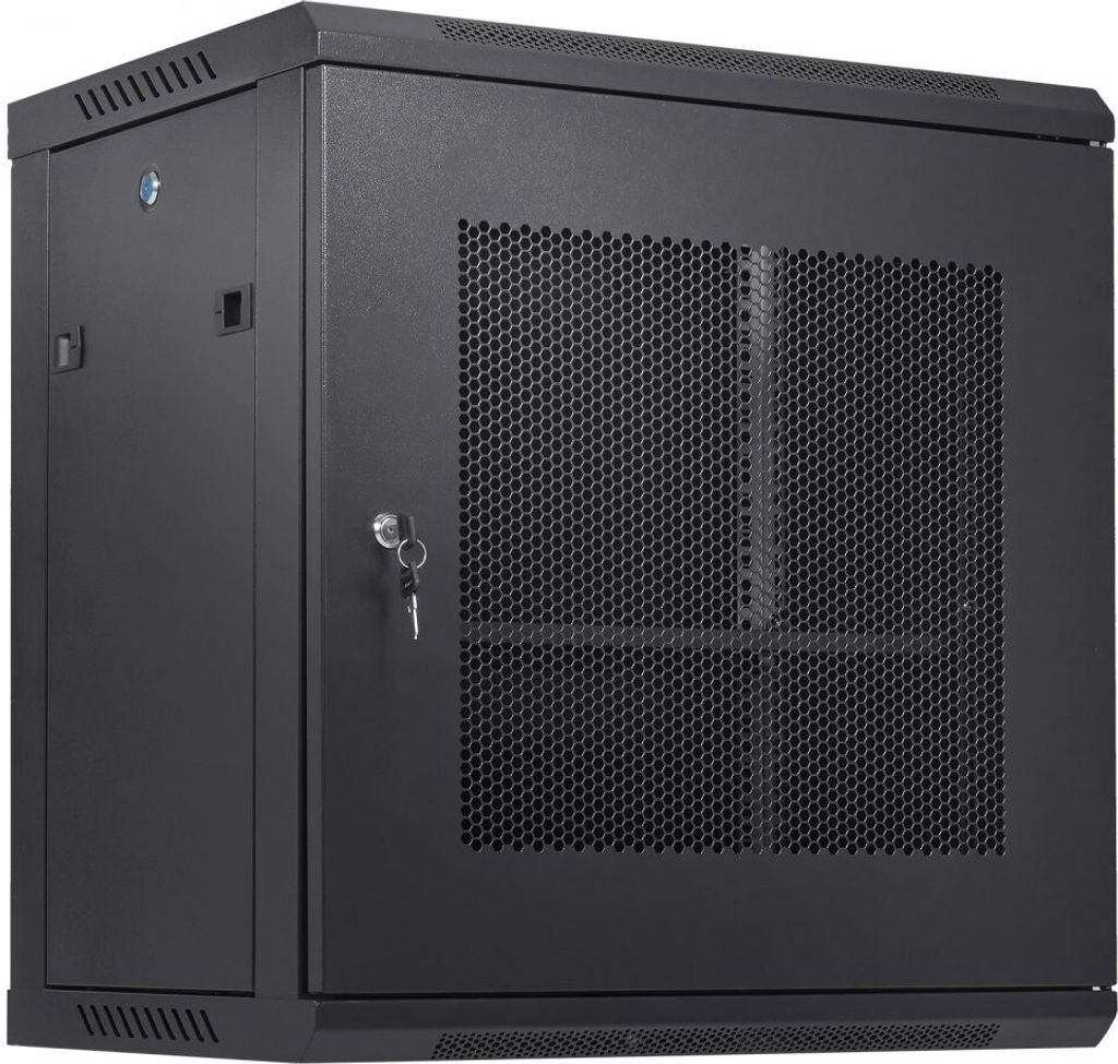 12U Netzwerk-Serverschrank zur Wandmontage - 15,5'' tief - Server-Rack-Schrankgehäuse - max. 200 lbs. Bodenmontierte Ladekapazität - abschließba...