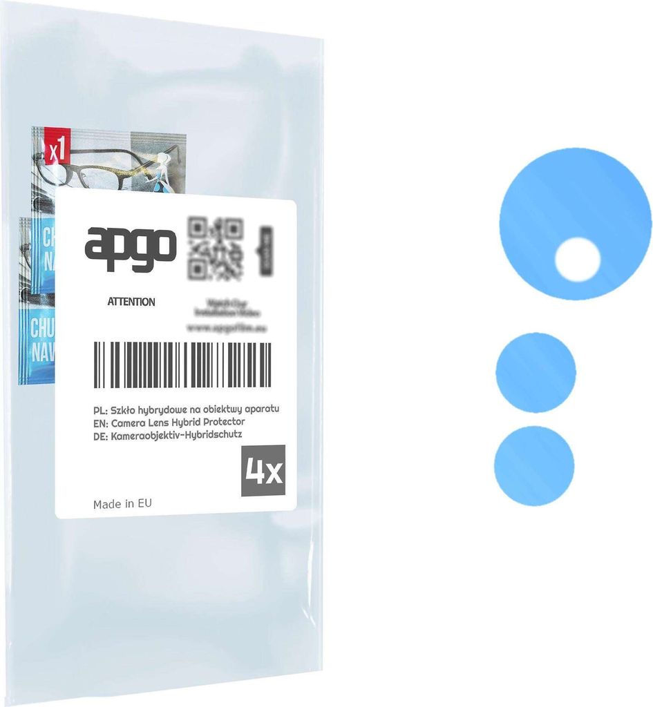 apgo 4 Stück Hybrid Kameraschutz, Kamera-Schutzglas kompatibel mit Huawei Pura 70, Linsenschutz, 9H Härte, Schutz für Kameraobjektiv, Anti-Kratz...