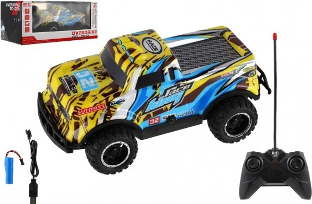 Voiture Radiocommandée 17cm Tout Terrain 27MHz à Batterie Incluse