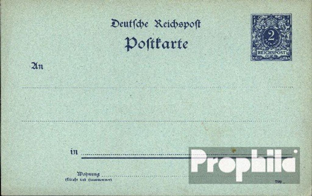 Belege Ganzsachen Deutsches Reich 1900 P40II Ab Amtliche Postkarte Ziffer