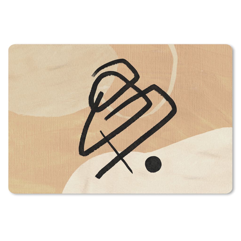 MuchoWow Mauspad Mousepad Abstrakt - Schwarz - Braun 27x18 cm - Mousepads - Maus Mat - Pad - Mausunterlage - Büroartikel - Desk Matten