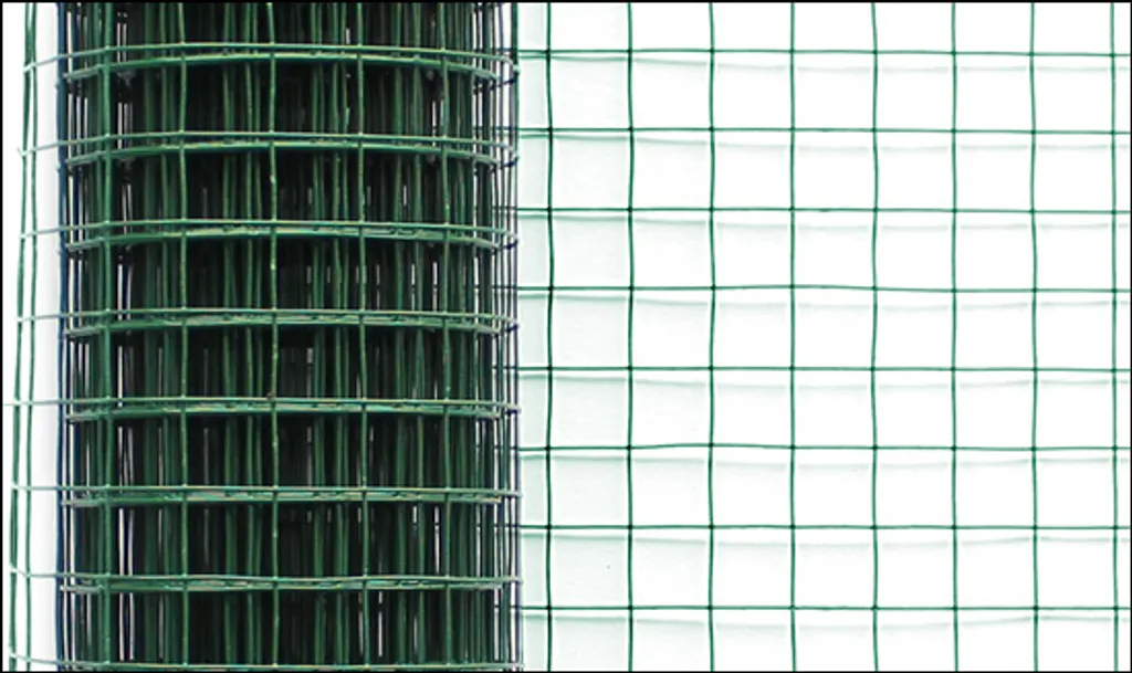 Grillage 4 angles galvanisé 1m x 5m vert pour protection extérieure