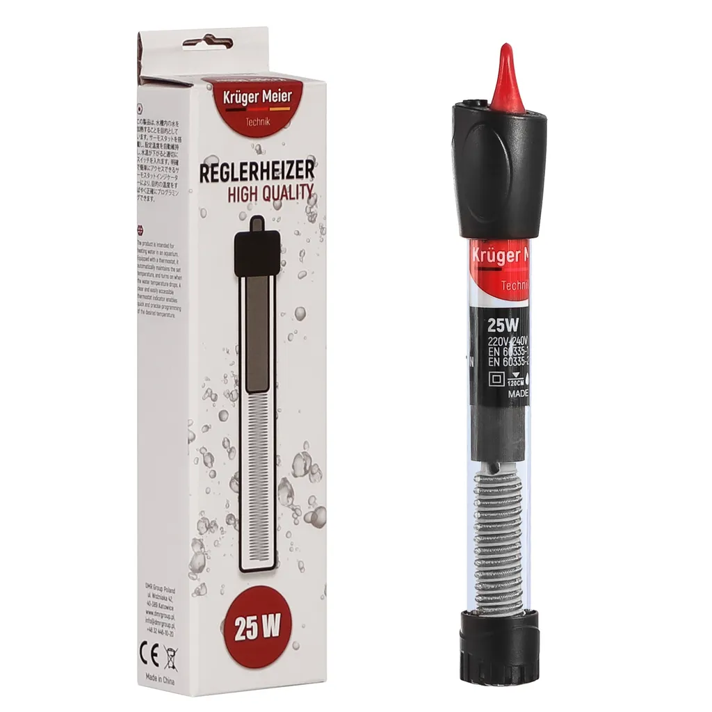 Kruger Meier Reglerheizer 25W : Chauffage Thermostat pour Aquarium 25L