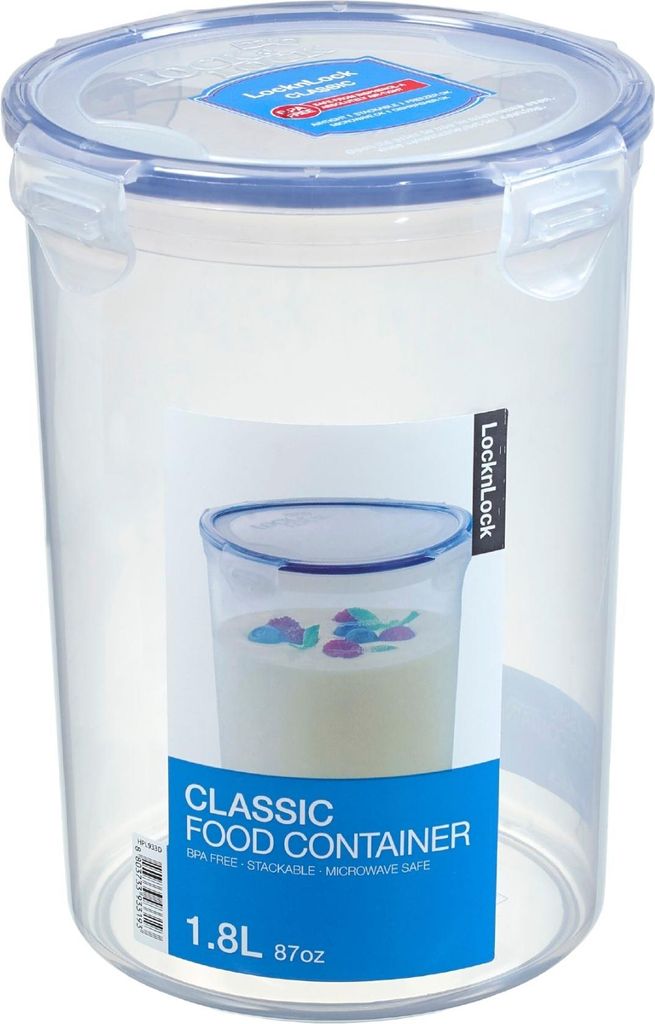 A clear, professional studio shot of a Lock & Lock food storage container.